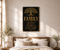 Family Tree of Life Canvas - Vintage Gold Family Wall Art