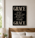 Vintage Faith Canvas Wall Art - Grace Makes You Strong