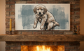 Golden Retriever Puppy Wall Art Print